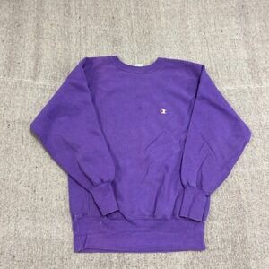 Vintage Champion Reverse Weave Sweatshirt Mens Large Purple 1990s